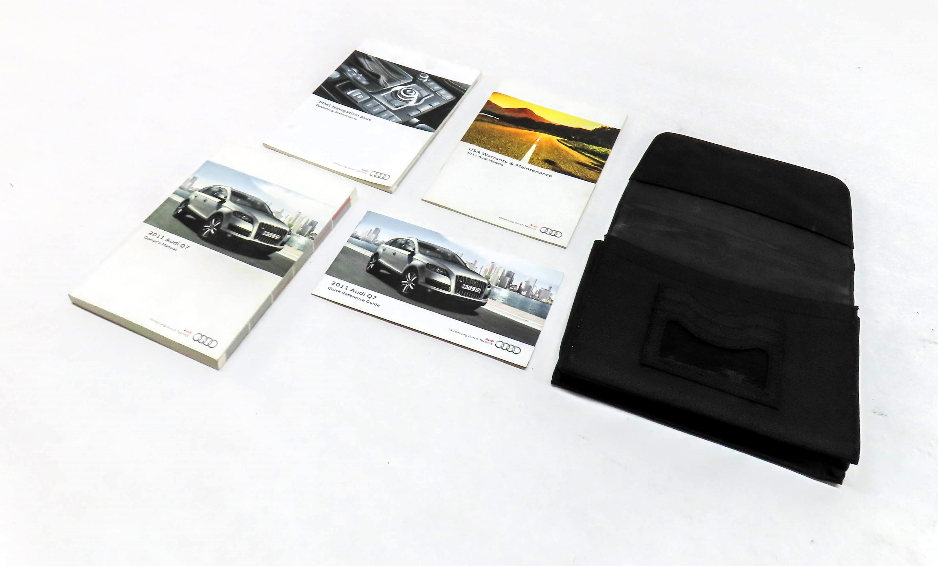 2011 AUDI Q7 (4L) OWNERS MANUAL BOOKLET SET 4 w/ CARRYING CASE — exact item pictured